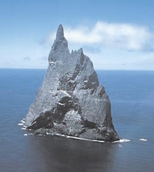 Ball's Pyramid; photo by National Geospatial-Intelligence Agency, Wikimedia Commons